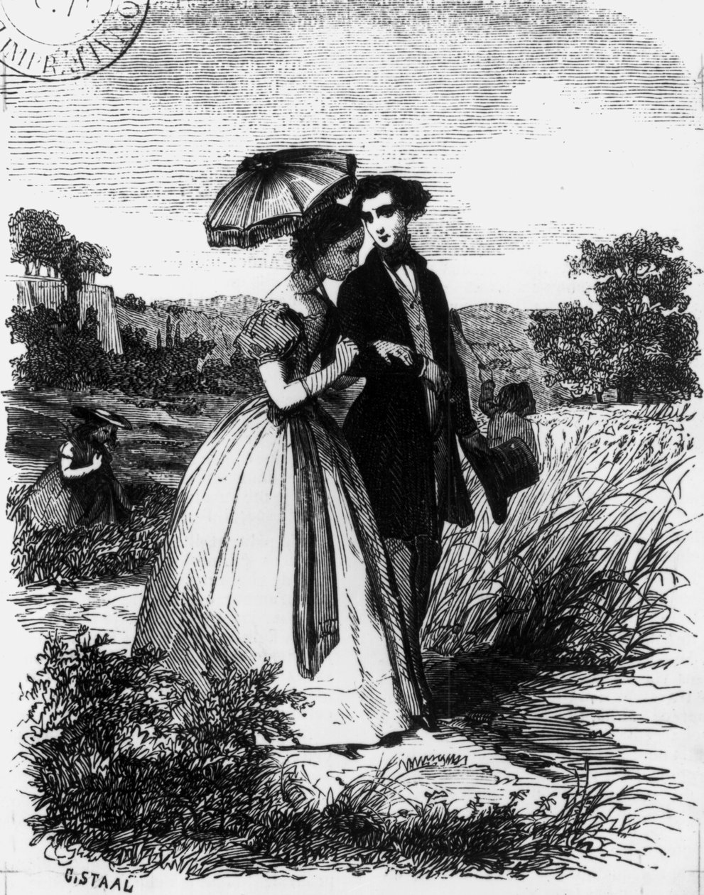 Felix de Vandenesse en Madame de Mortsauf, illustratie voor 