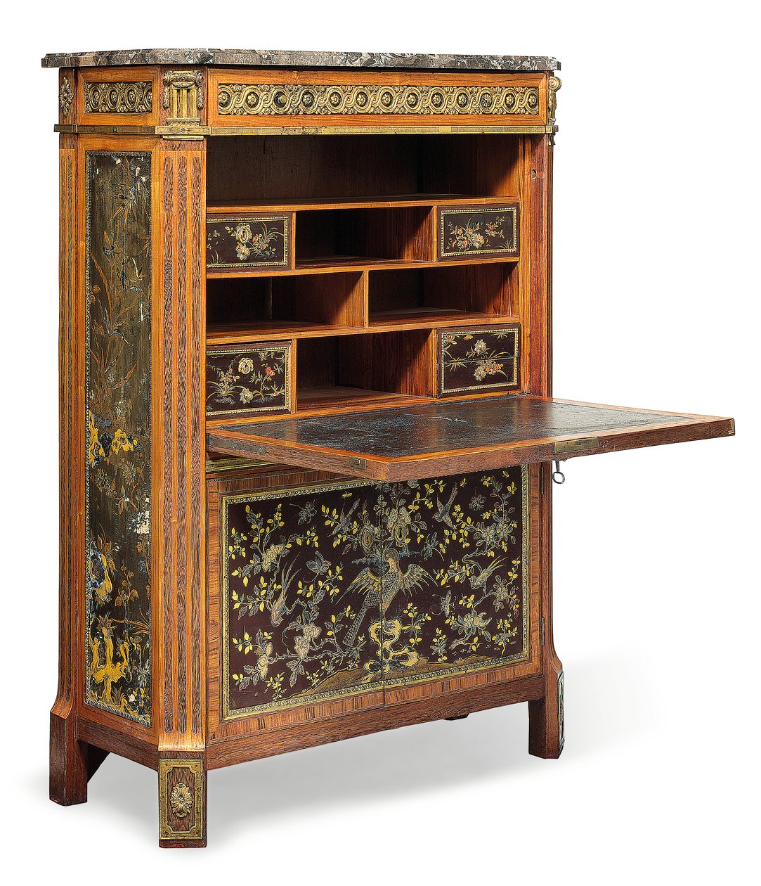 Louis XVI secretaire à abattant, eind 18e eeuw door Pierre Harry Mewesen