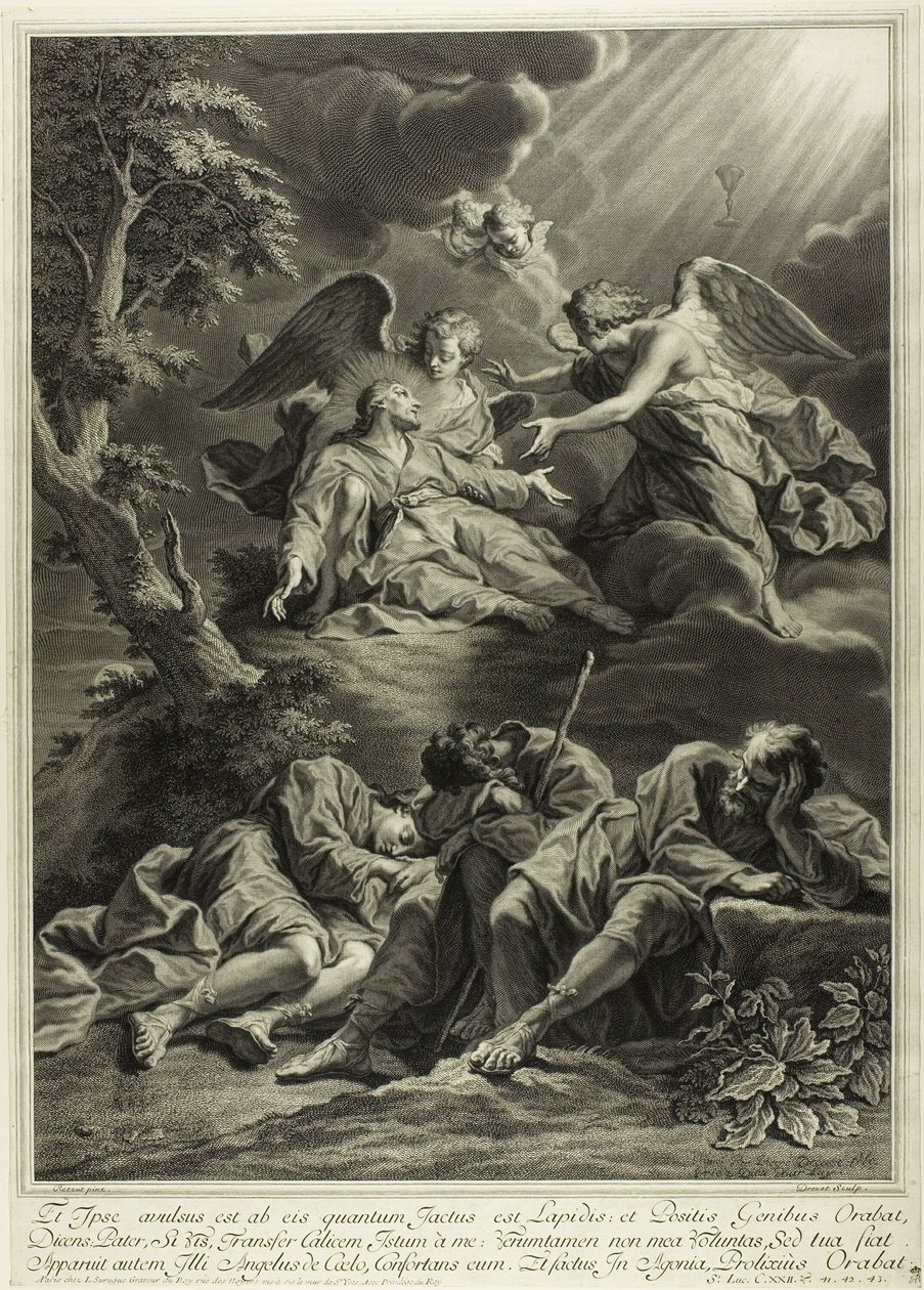 Christus in Getsemane door Pierre Imbert Drevet