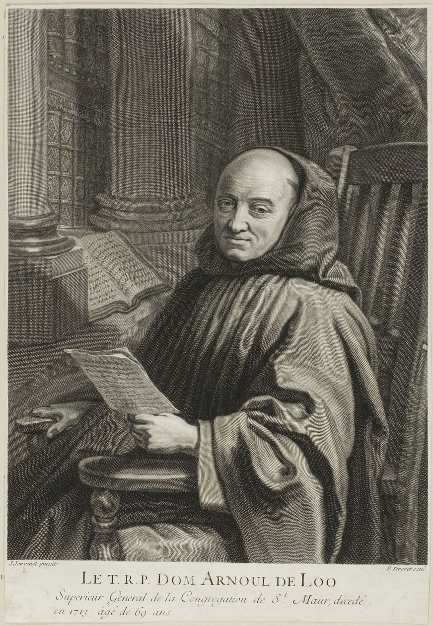 Portret van Vader Arnoul de Loo door Pierre Imbert Drevet