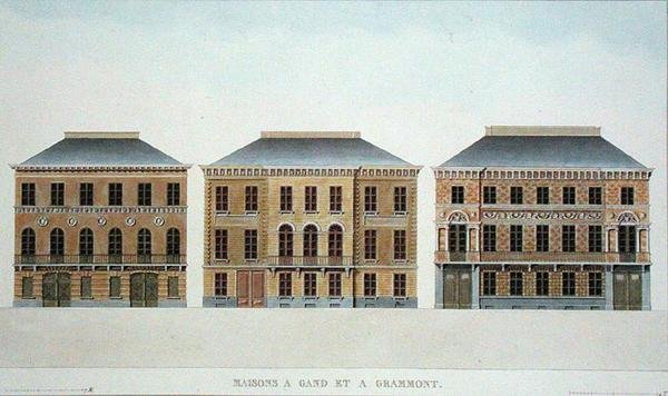 Huizen in Gent en Grammont, België, uit 