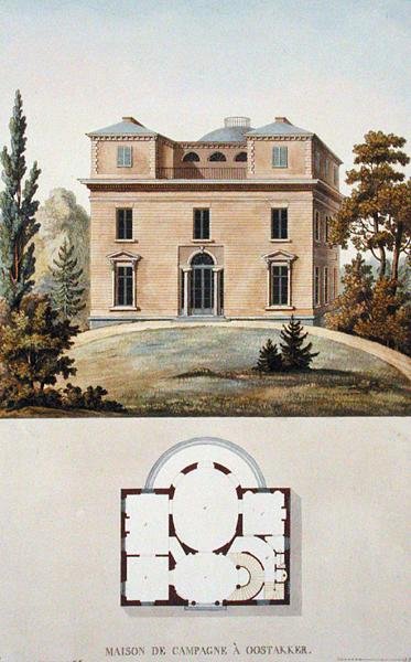 Landhuis in Oostakker, België, uit 