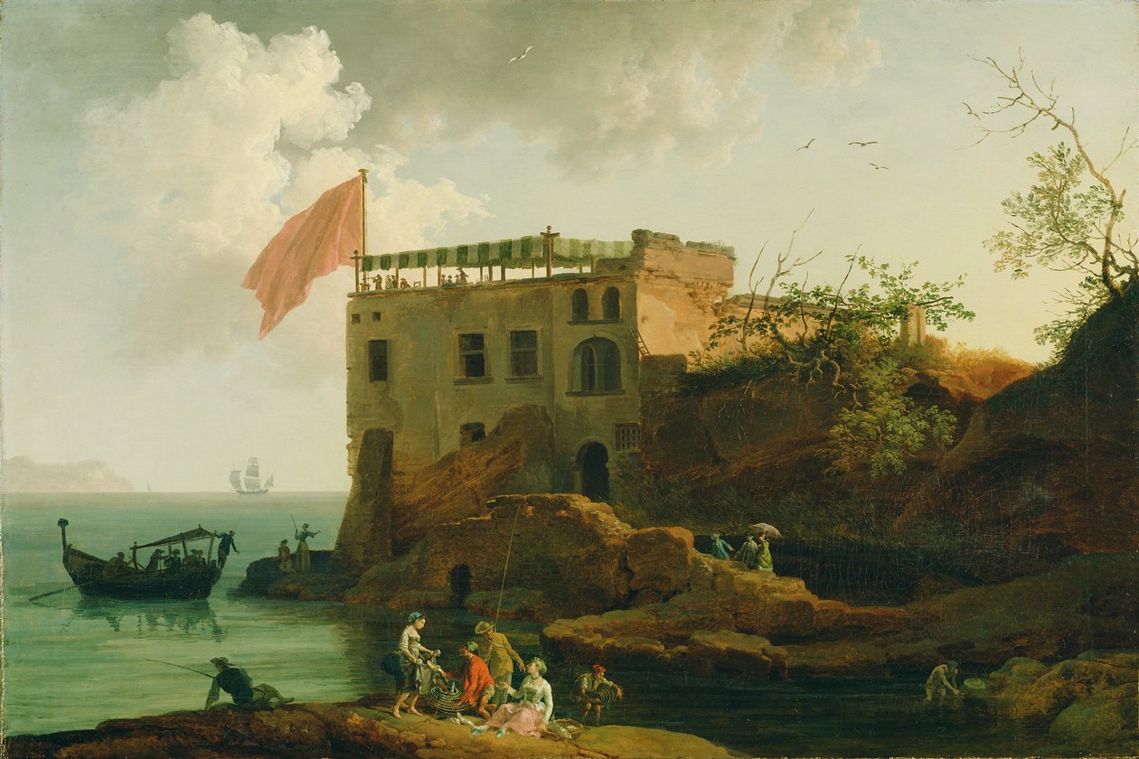 Uitzicht op Gaiola door Pierre Jacques Volaire