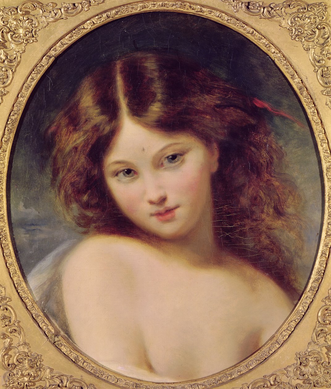 Hoofd van een jong meisje door Pierre Joseph Dedreux Dorcy