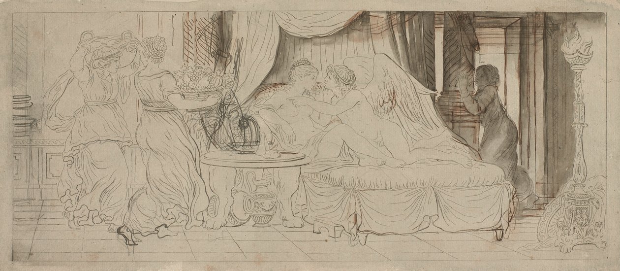 Cupido en Psyche door Pierre Lelu