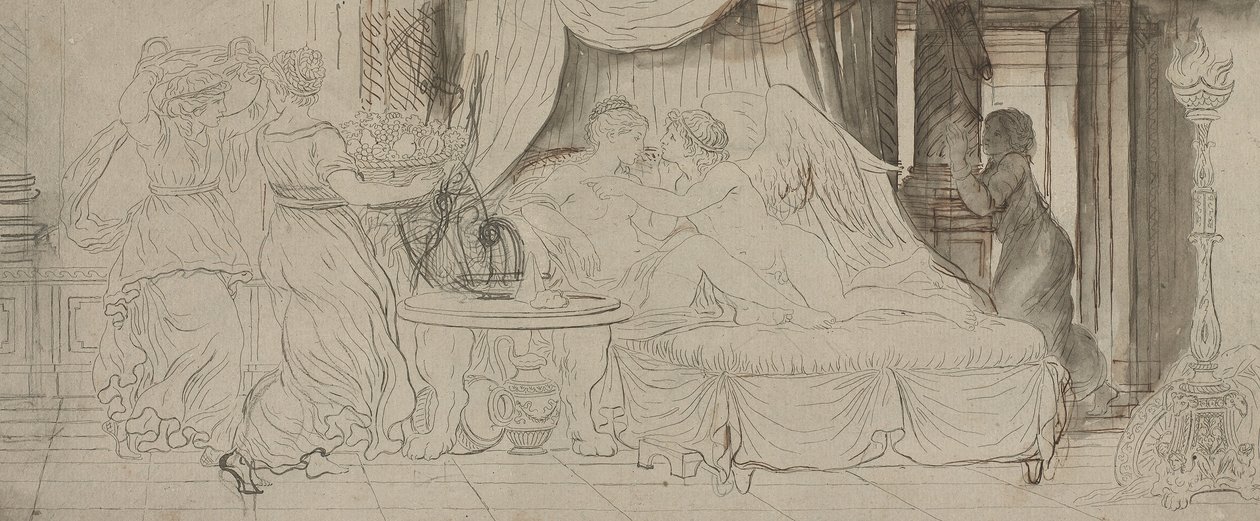 Cupido en Psyche door Pierre Lelu