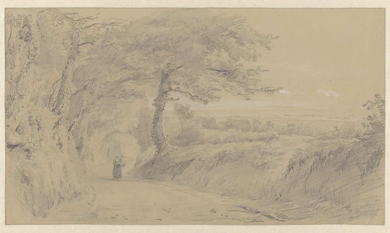 Landschap op Jersey door Pierre Louis Dubourcq