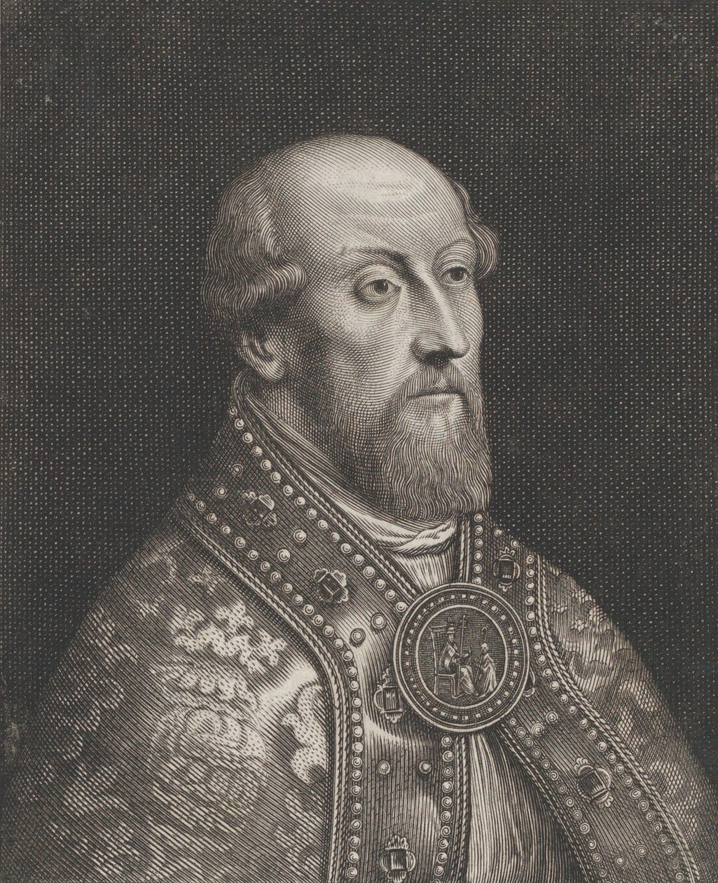 Portret van Gisbert de la Marche, Bisschop van Luik door Pierre Louis van Schuppen