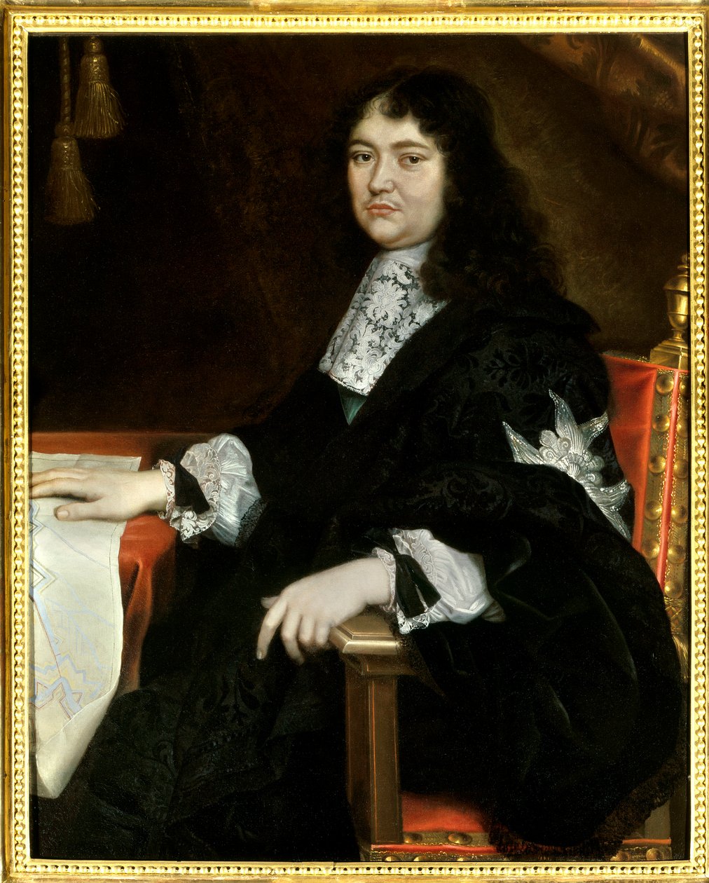 Portret van Michel Le Tellier, Markies de Louvois (1641-1691) Schilderij door Pierre Mignard (1612-1695) 17e eeuw. Vermelding: Reims, Musée des Beaux-Arts - Portret van Michel Le Tellier, Markies de Louvois (1641-1691). Schilderij door Pierre Mignard door Pierre Mignard
