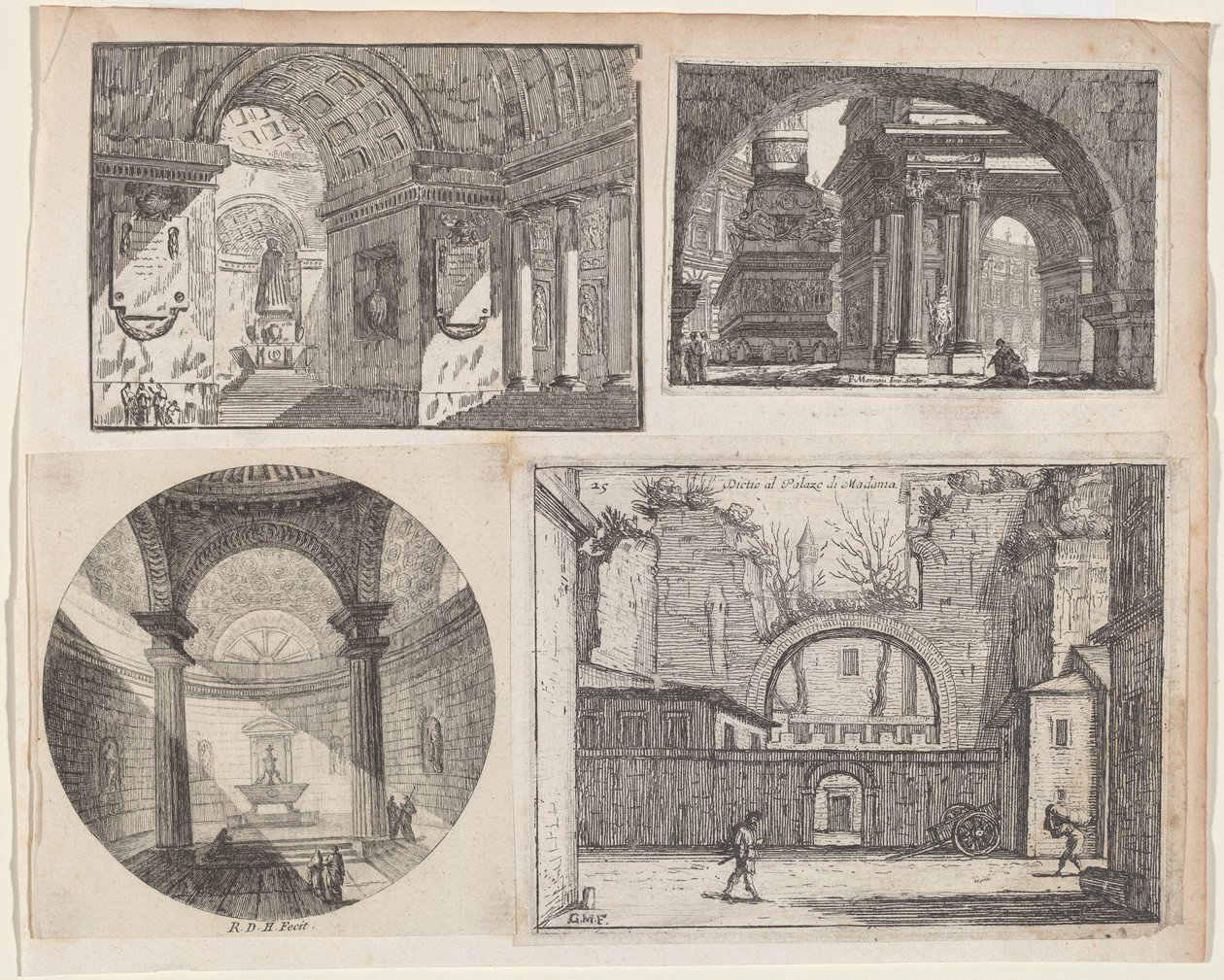 Portiek voor een Cirkelvormige Tempel door Pierre Moreau