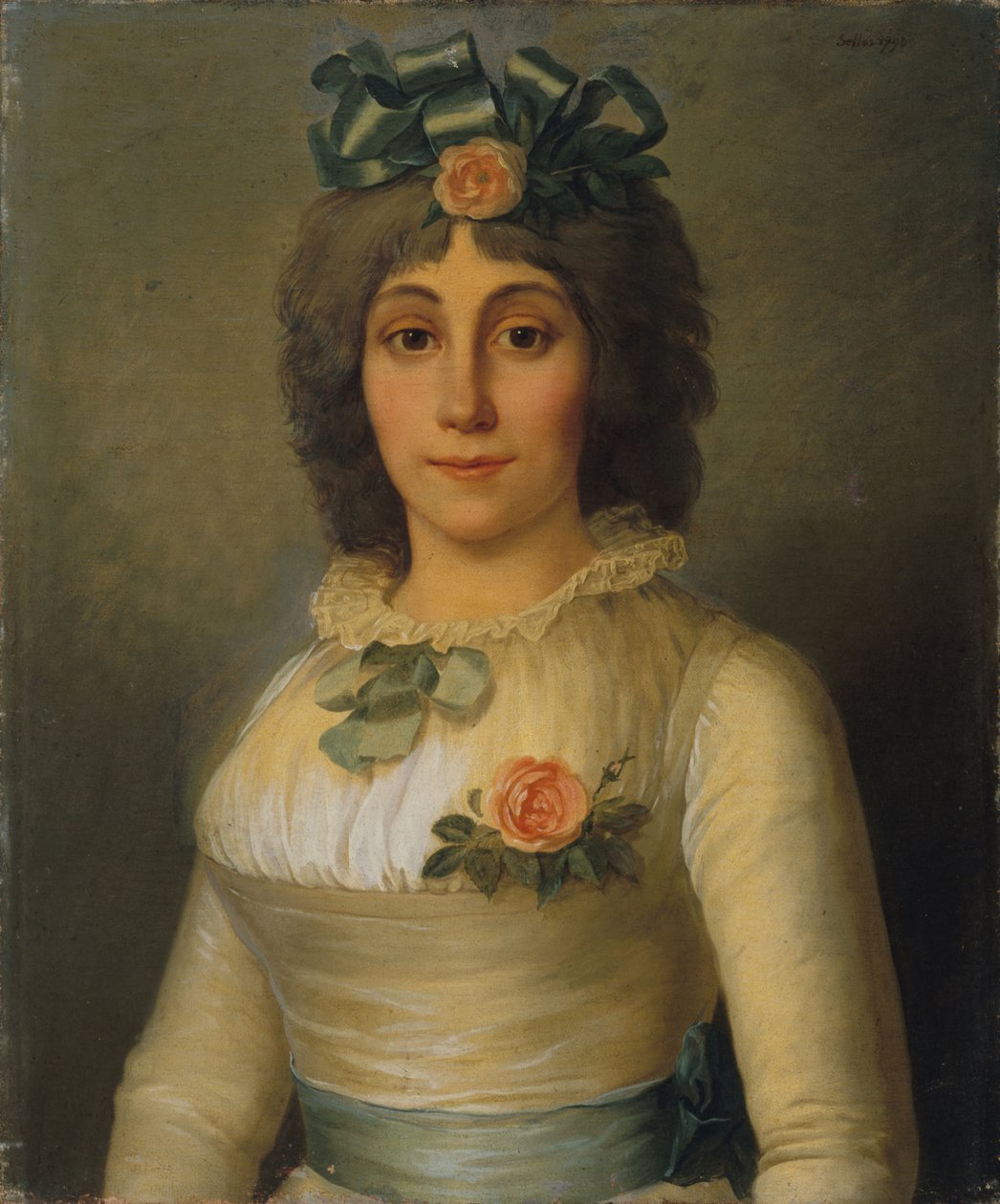 Portret van Anne-Josèphe Théroigne de Méricourt 1762-1817 door Pierre Nicolas Selles
