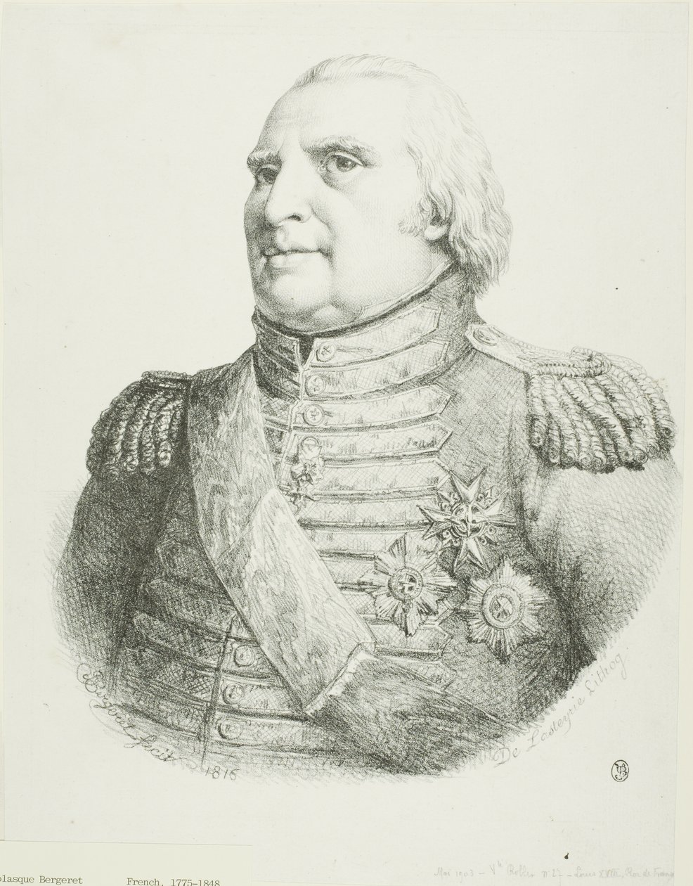 Portret van Louis XVIII door Pierre Nolasque Bergeret
