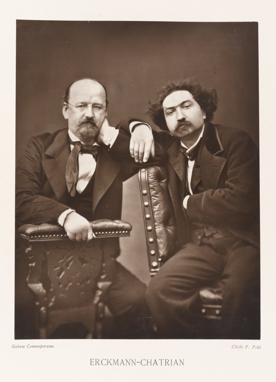 Emile Erckmann en Charles Chatrain door Pierre Petit