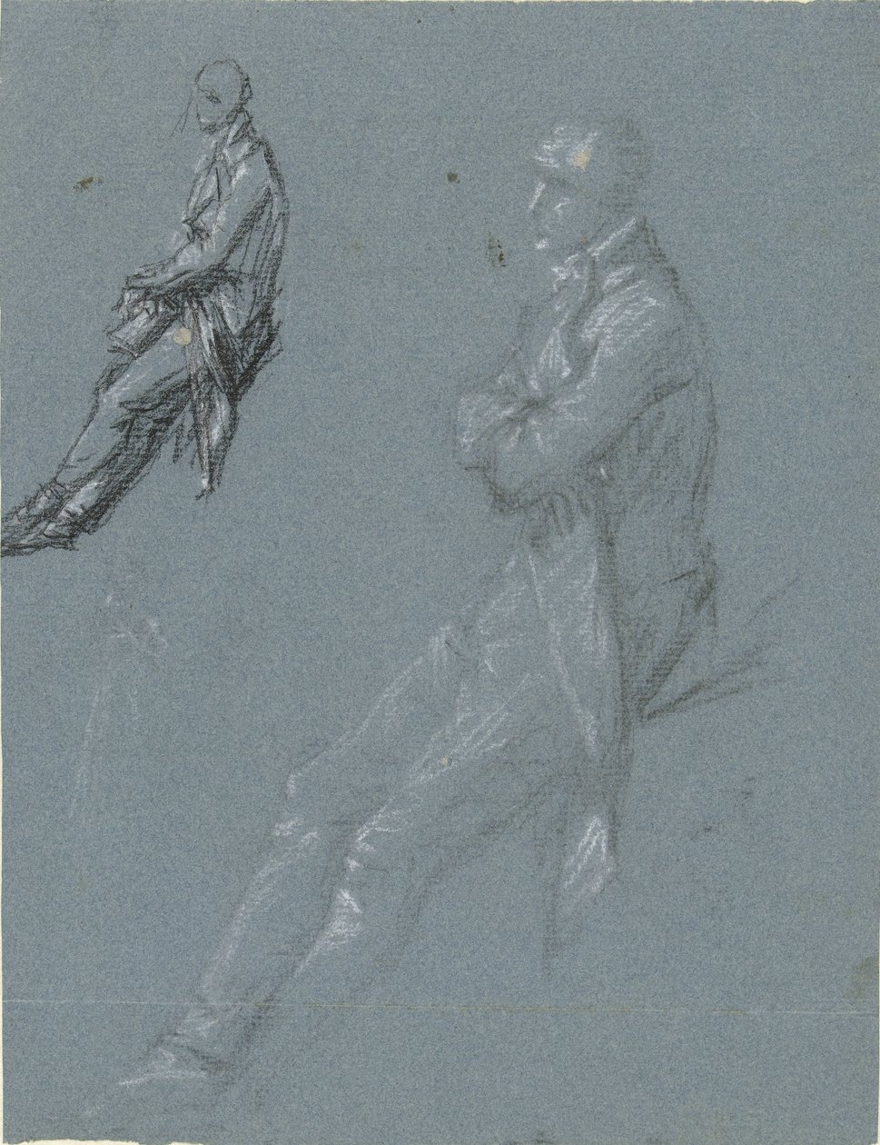 Twee studies van Rutger Jan Schimmelpenninck en een schets van zijn vrouw door Pierre Prud