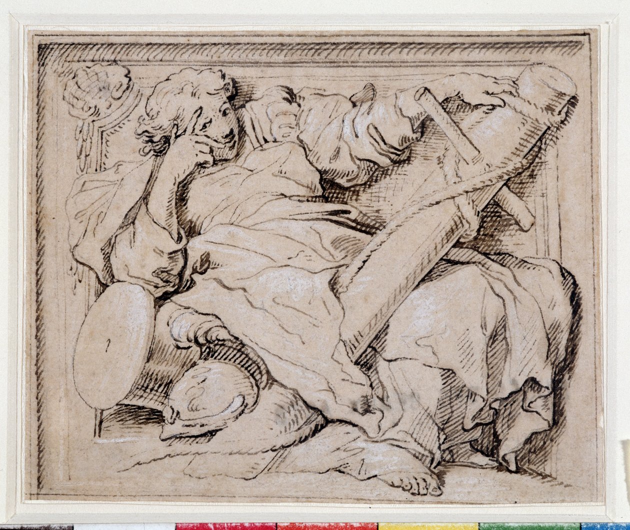 Laag reliëf project voor het baldakijn van de kerk van Santa Maria Assunta di Carignano, voorstellende Esperance door Pierre Puget