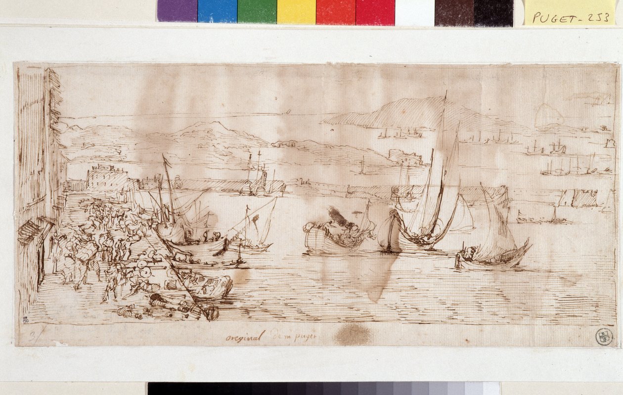 De haven en de haven van Toulon door Pierre Puget