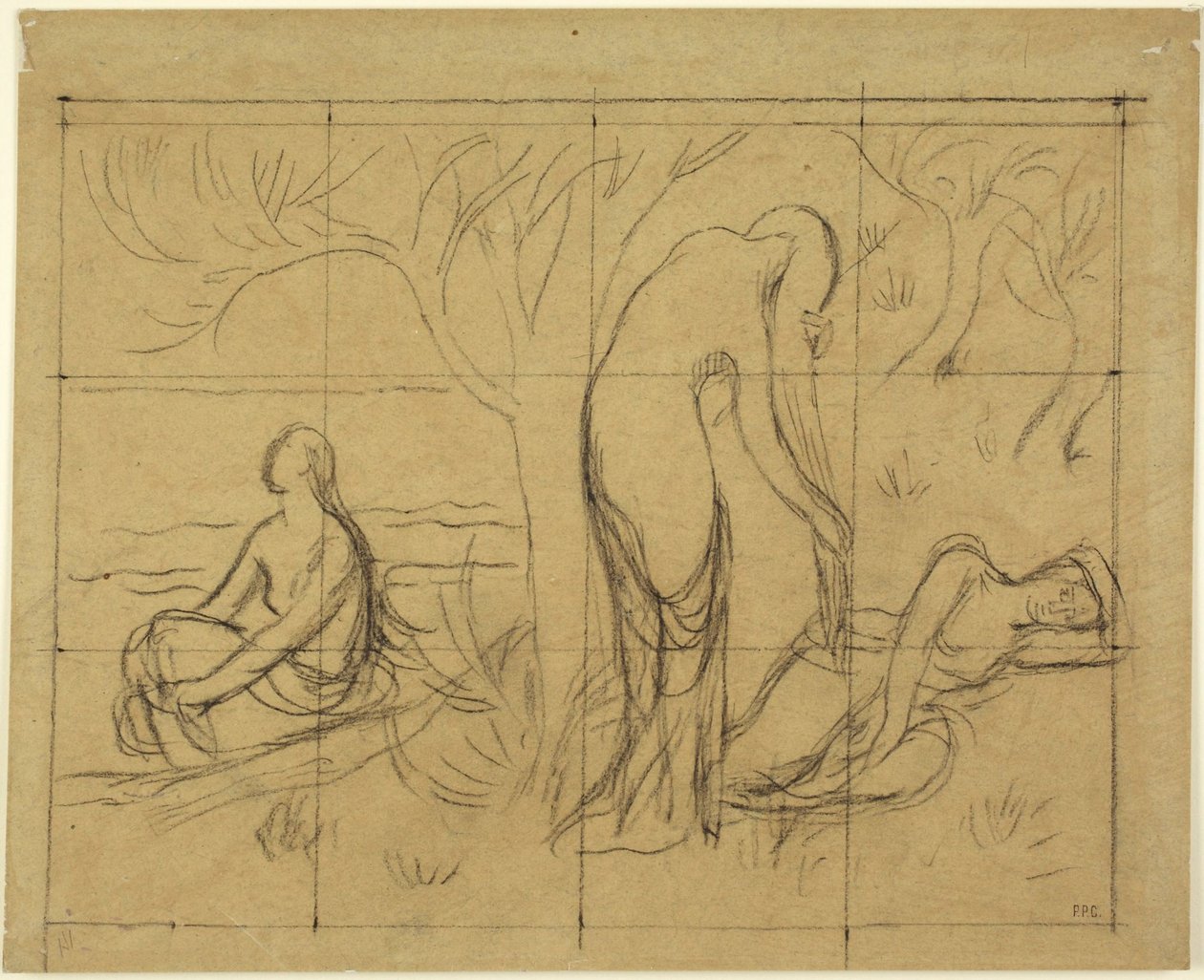 Compositiestudie door Pierre Puvis de Chavannes