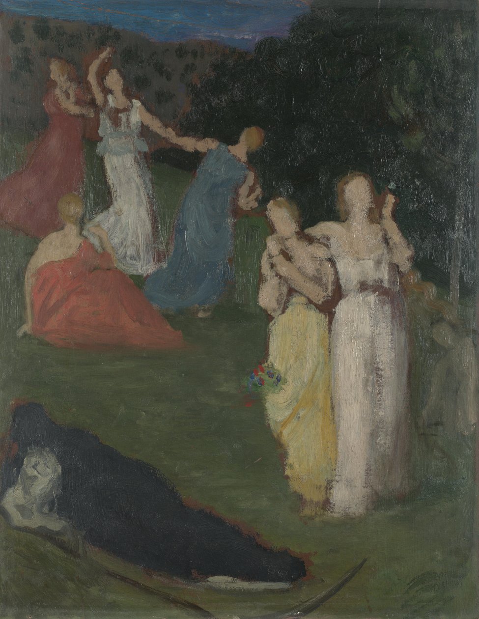 De Dood en het Meisje door Pierre Puvis de Chavannes