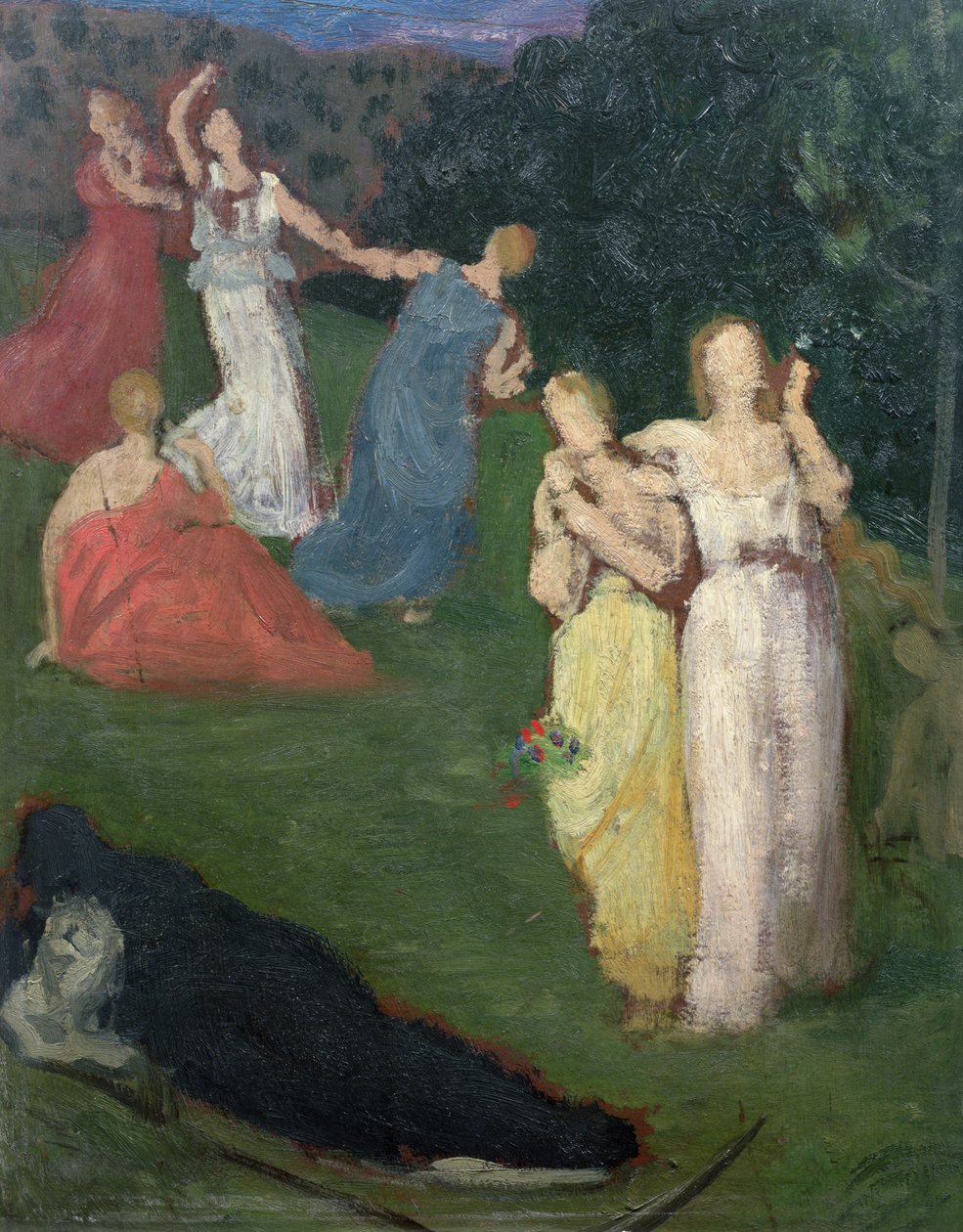 De dood en de meisjes door Pierre Puvis de Chavannes