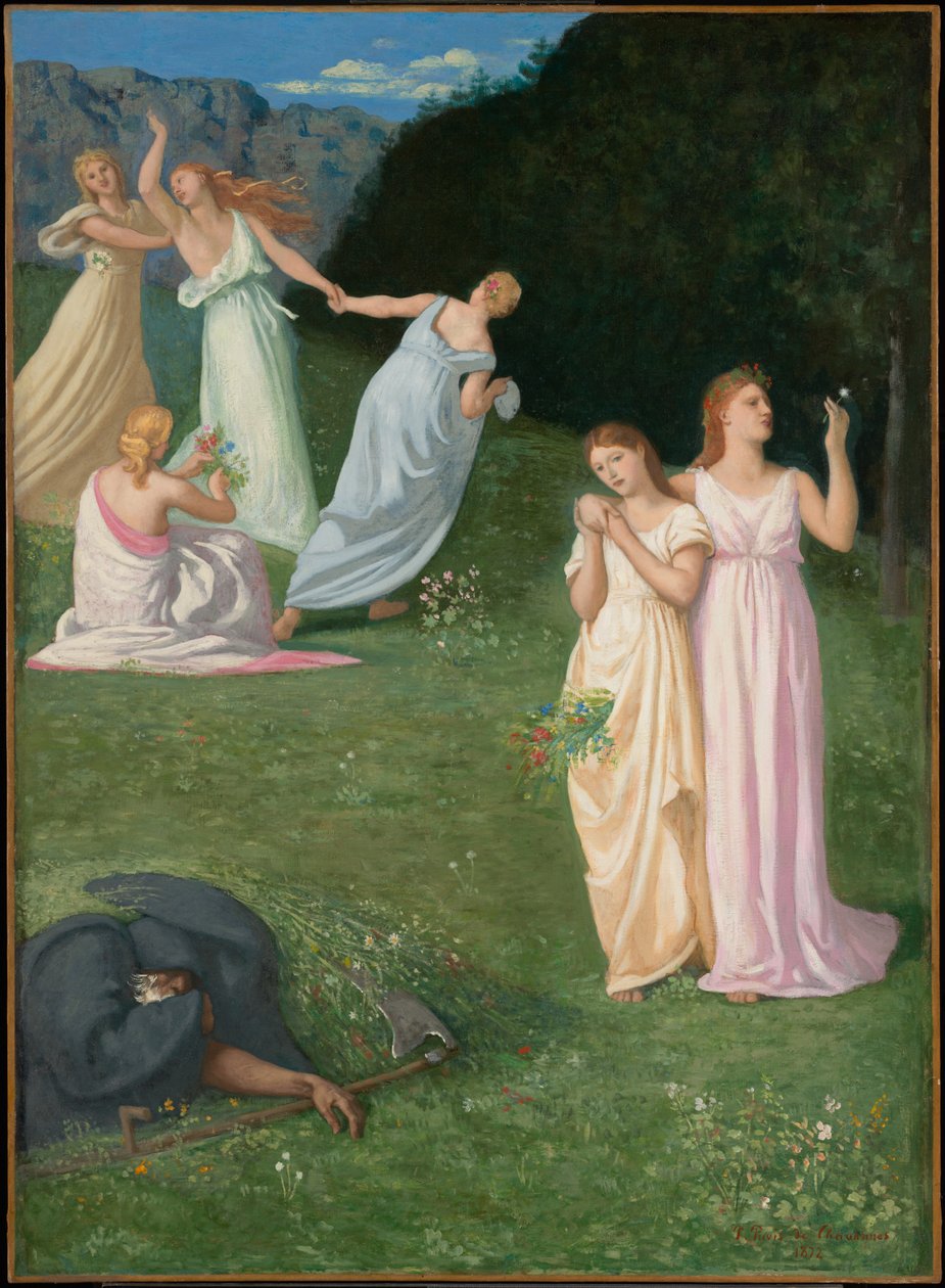 De dood en de meisjes door Pierre Puvis de Chavannes