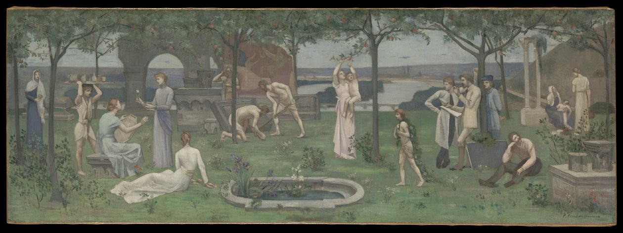 Inter artes et naturam (Tussen kunst en natuur) door Pierre Puvis de Chavannes