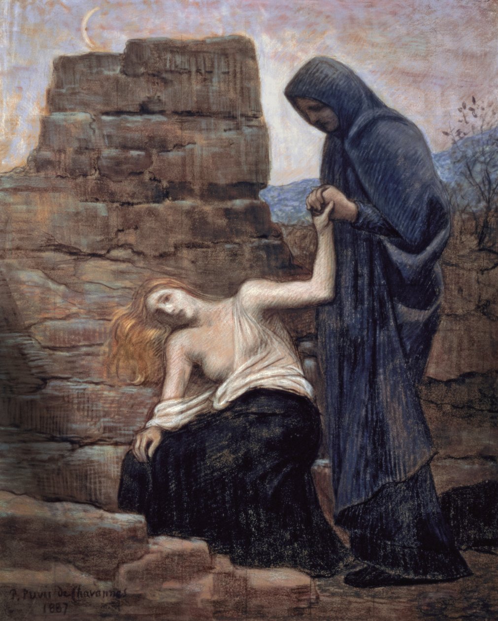 Medelijden, 1887 door Pierre Puvis de Chavannes