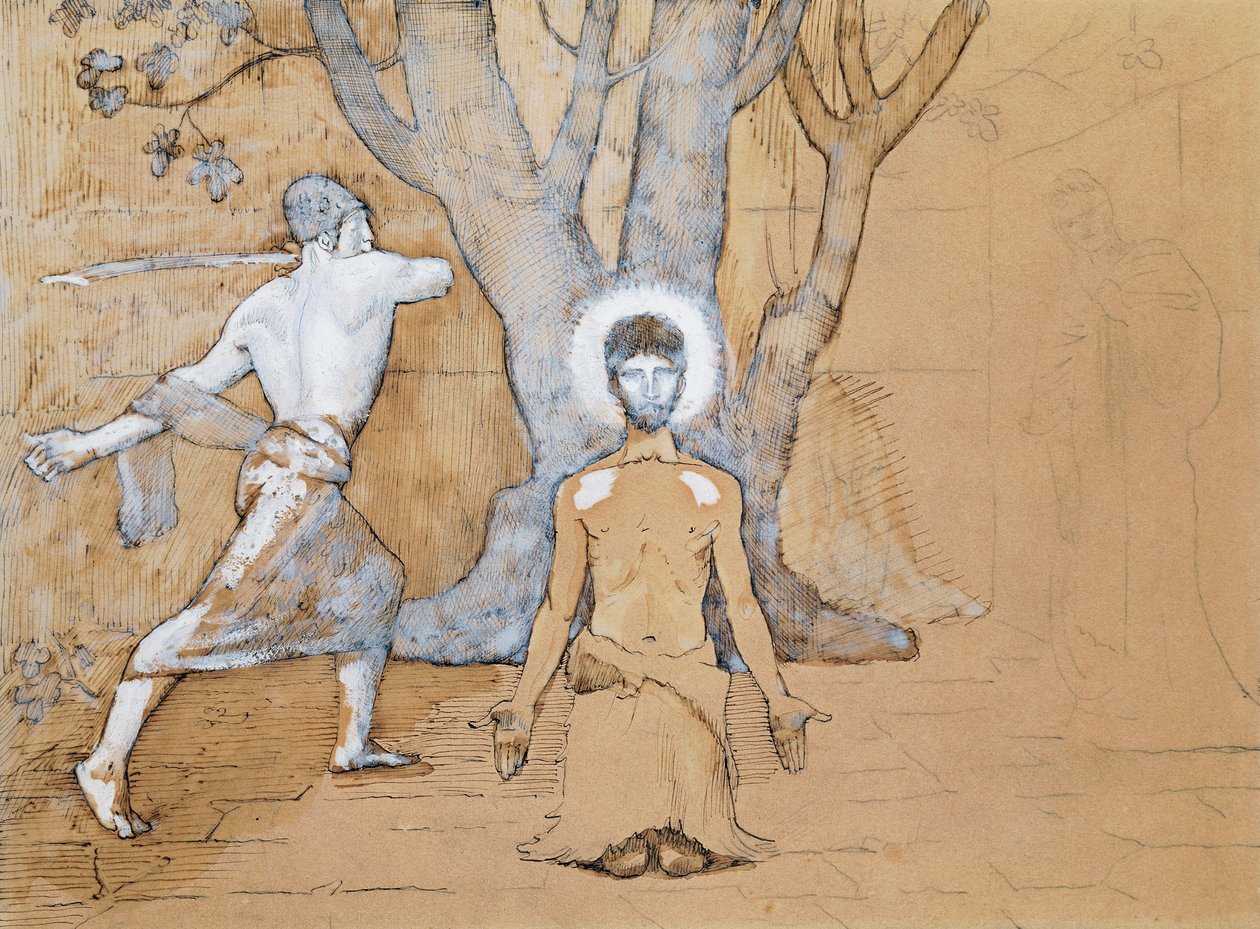 Studie voor onthoofding van Johannes de Doper door Pierre Puvis de Chavannes