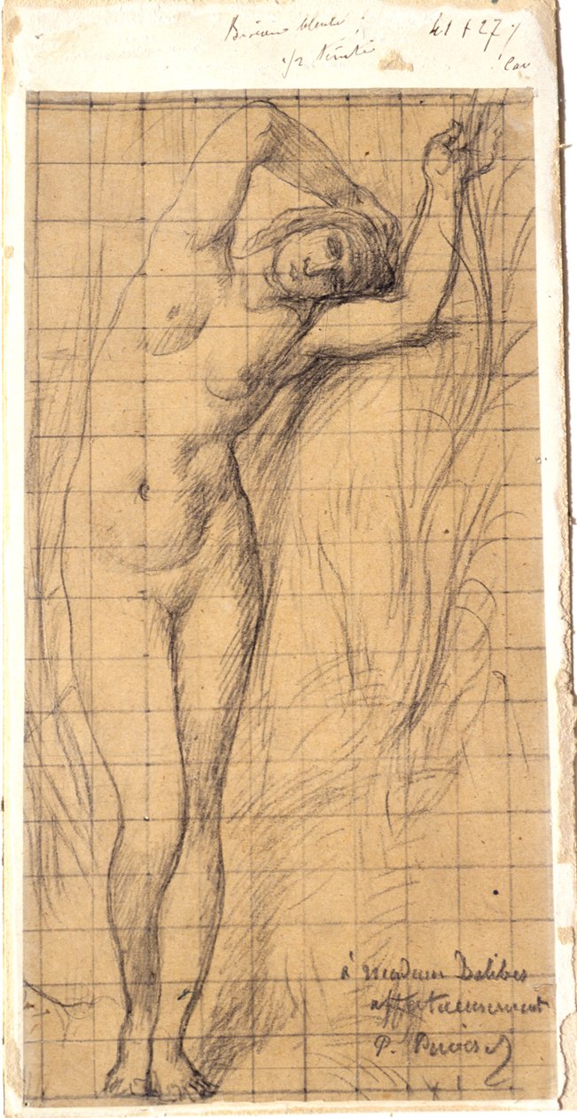 Studie für die Figur von "La Saône" door Pierre Puvis de Chavannes