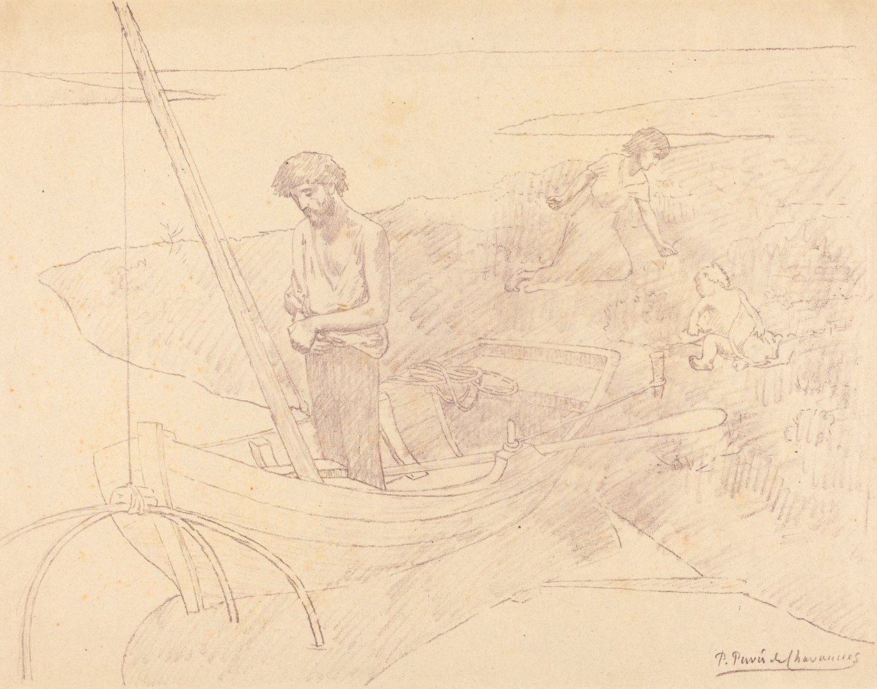 De Arme Visser door Pierre Puvis de Chavannes