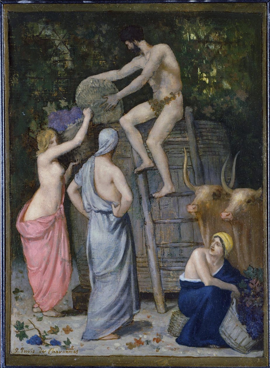 De wijnpers door Pierre Puvis de Chavannes