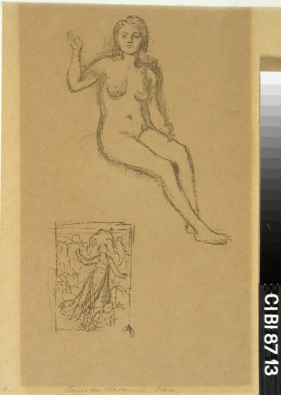 Ohne Titel door Pierre Puvis de Chavannes