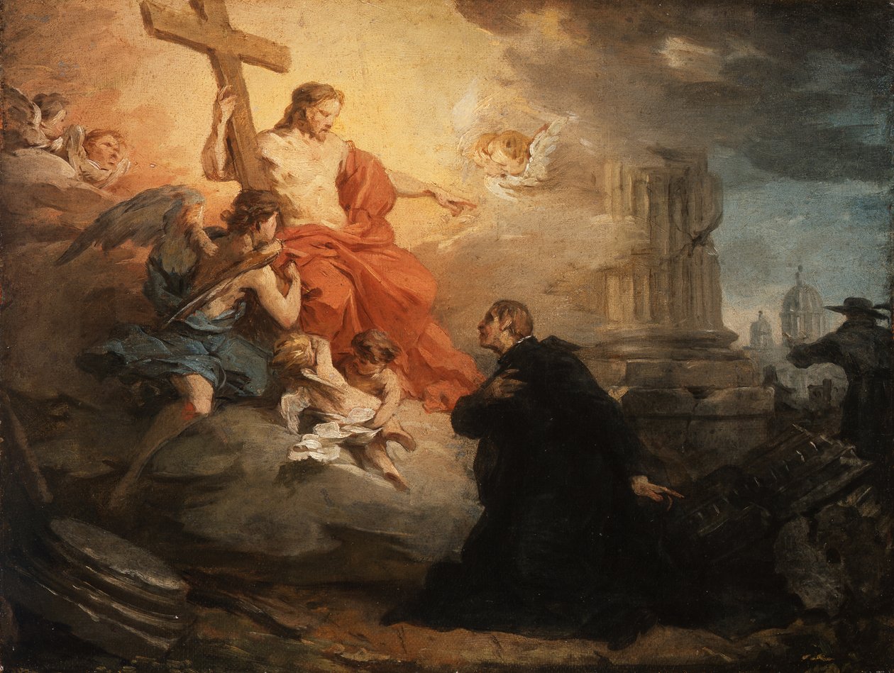 Het visioen van de heilige Ignatius van Loyola door Pierre Subleyras