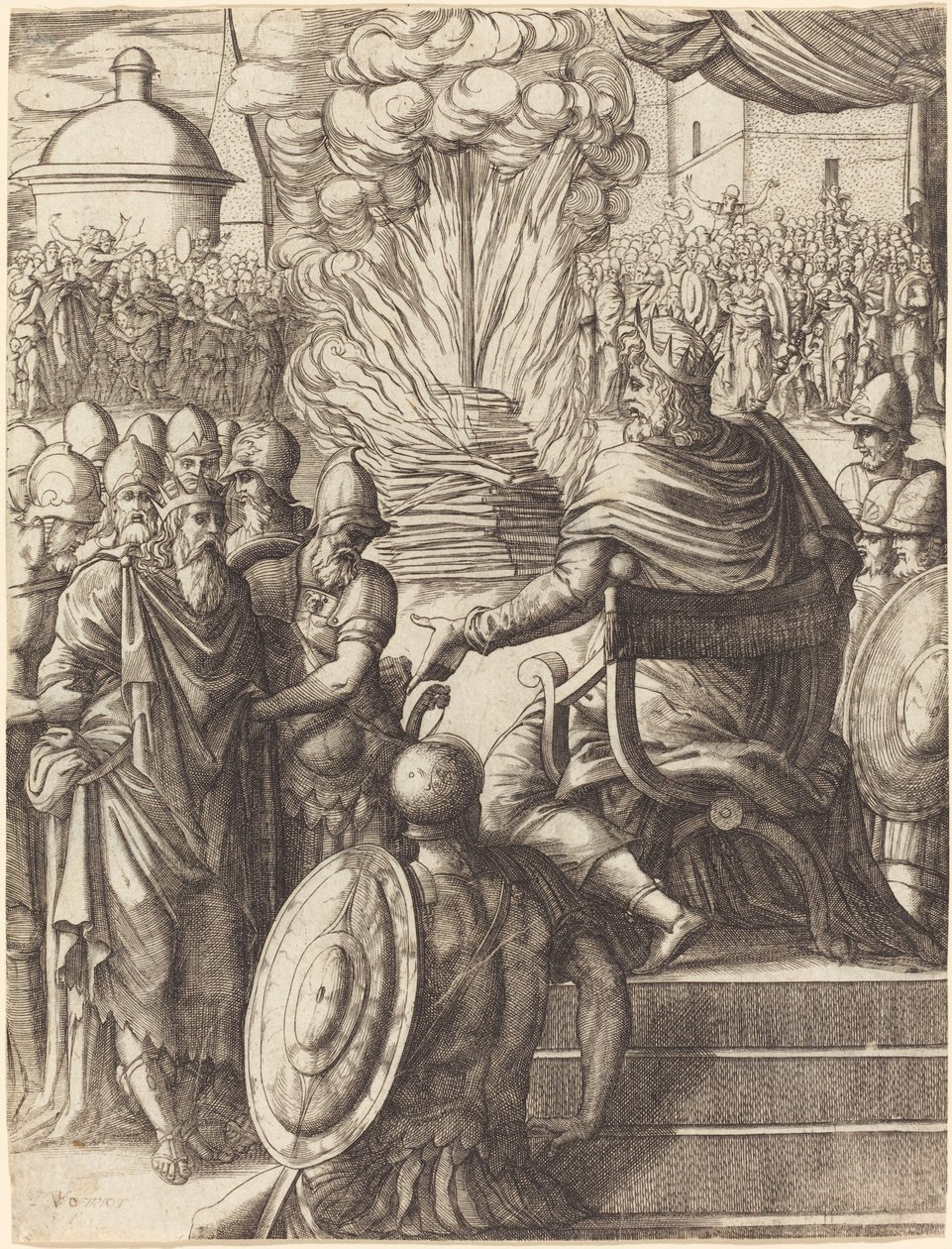 Heraclius die de Tiran Phocas Veroordeelt door Pierre Woeiriot