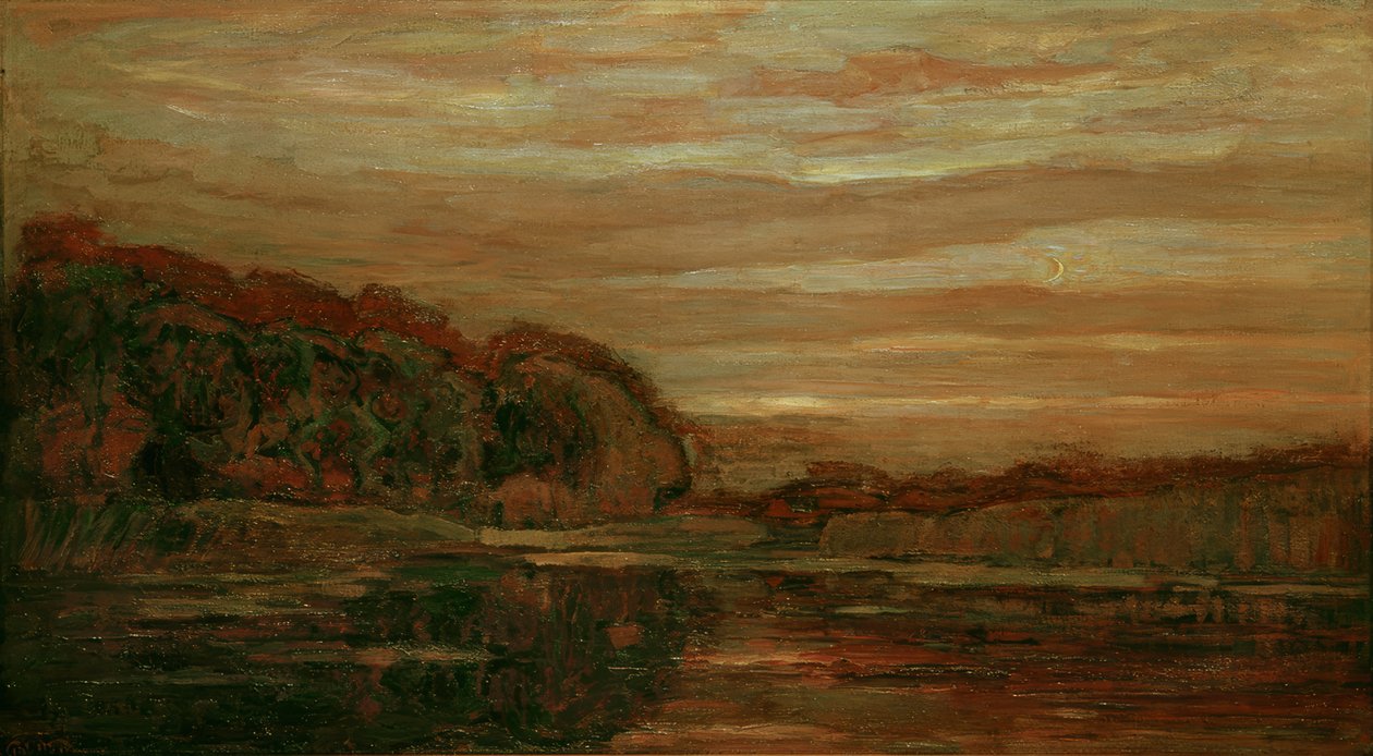 Avondlandschap aan de Gein door Piet Mondrian
