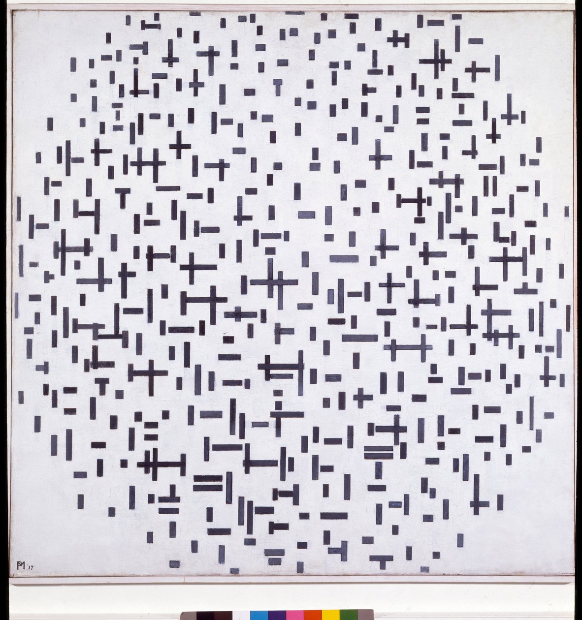 Compositie in zwart en wit door Piet Mondrian
