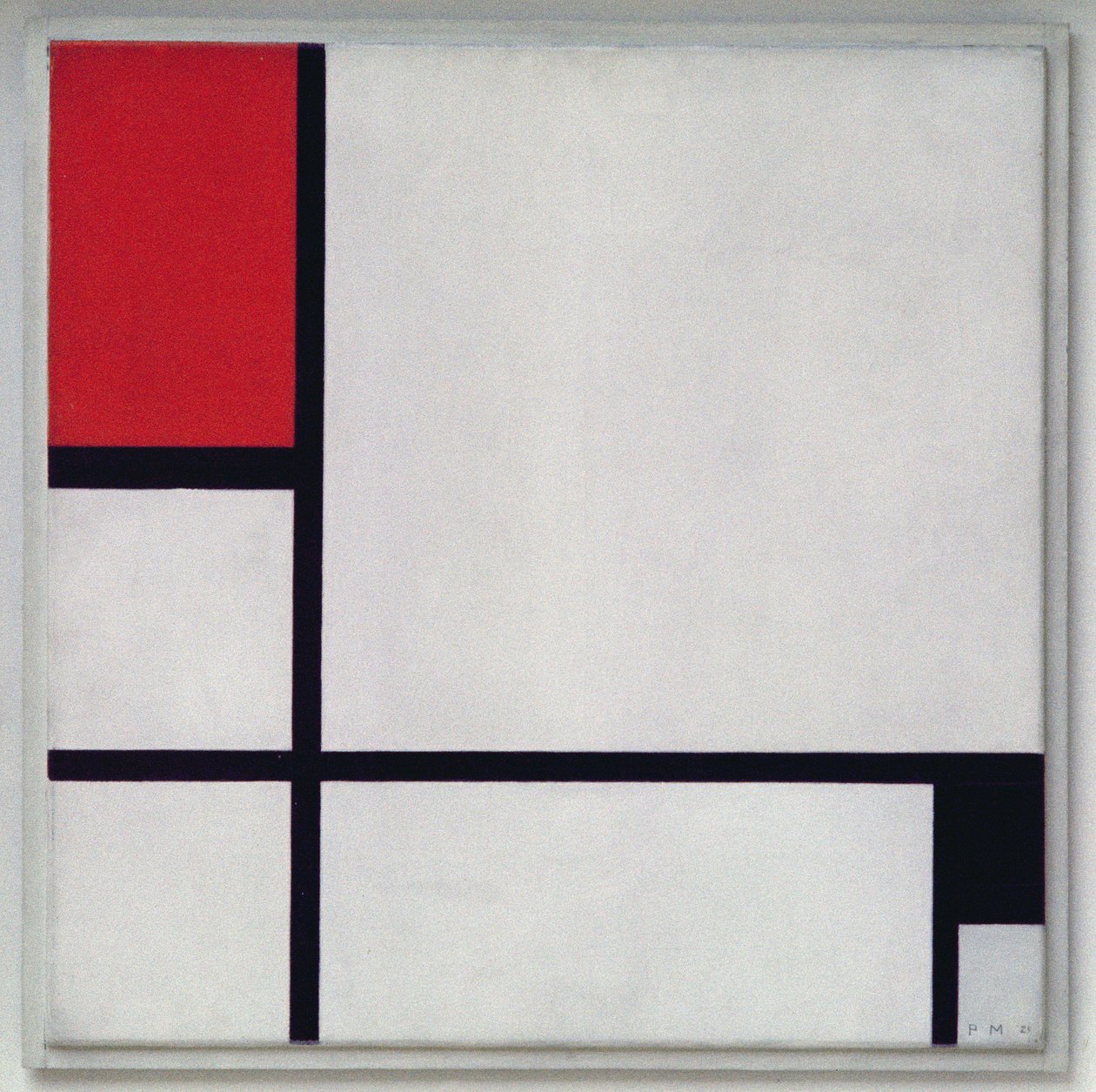 Compositie Nr.1, met Rood en Zwart door Piet Mondrian