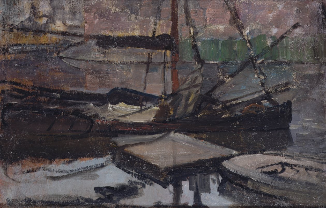 Stadhouderskade bij het Amsterdamse Huis van Bewaring, 1899-1900 door Piet Mondrian