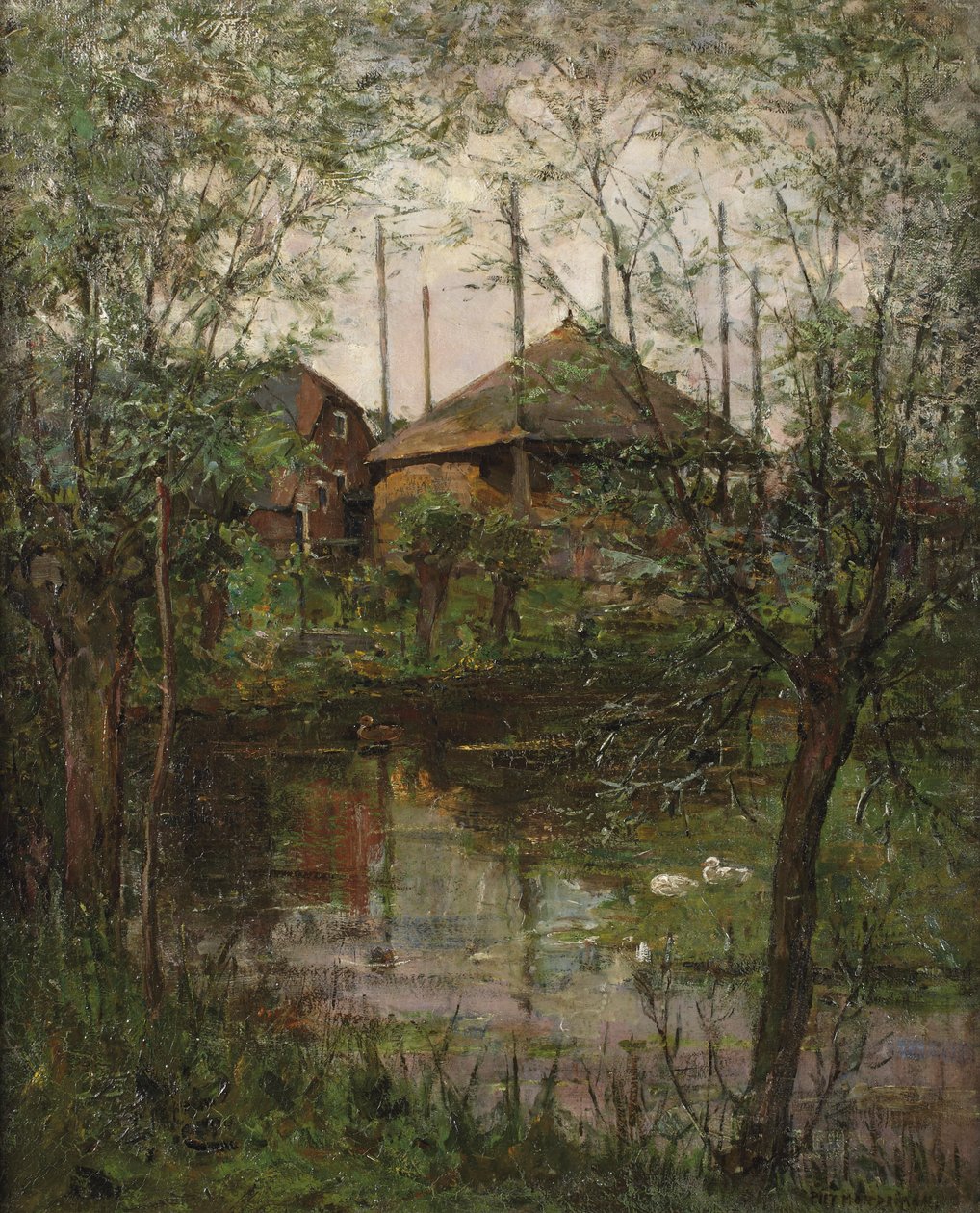 Hooiberg met Wilgenbomen, ca. 1897-98 door Piet Mondrian