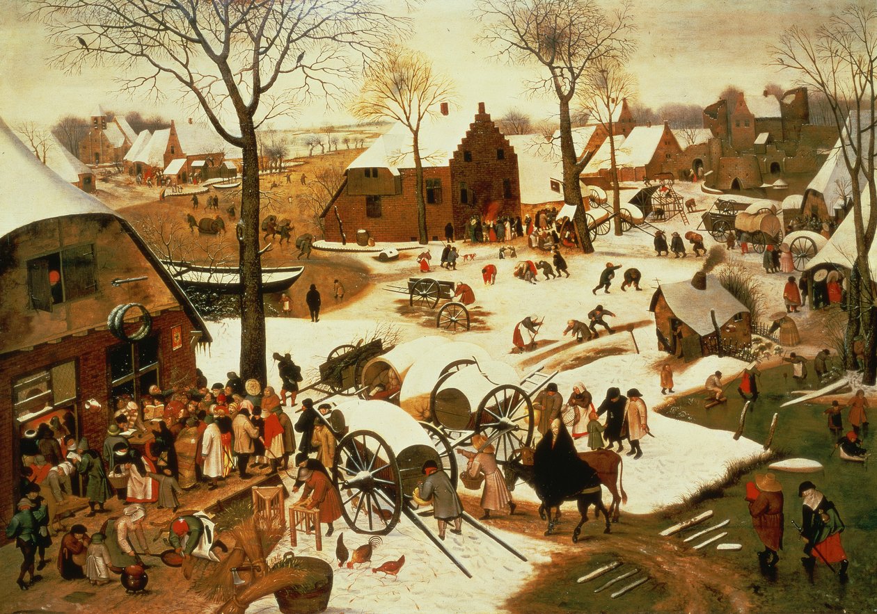 Volkstelling in Bethlehem door Pieter Bruegel the Elder