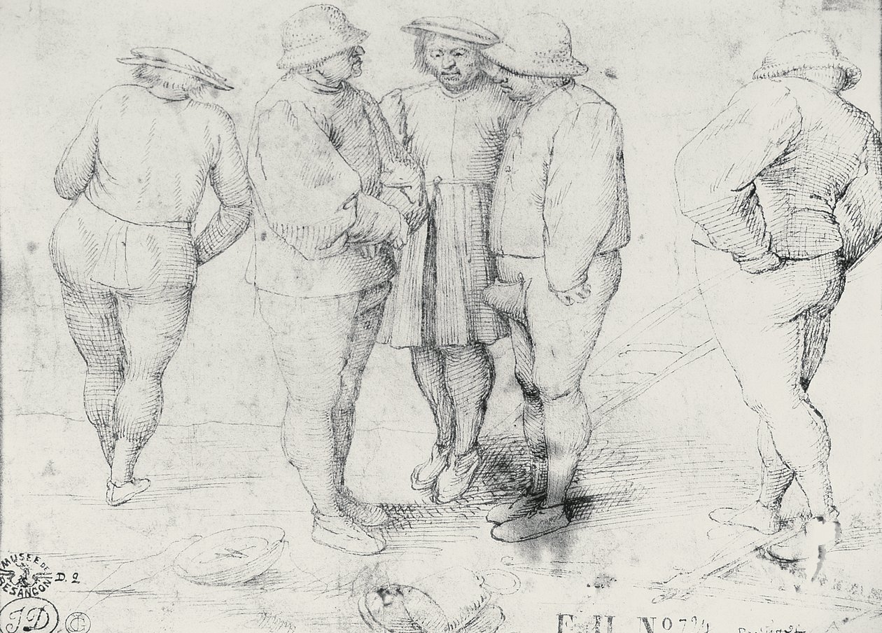 Boeren in Gesprek door Pieter Bruegel the Elder