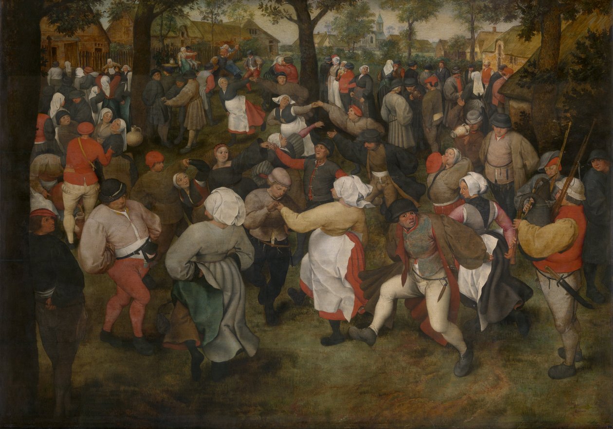 De Dans van de Bruid door Pieter Bruegel the Elder