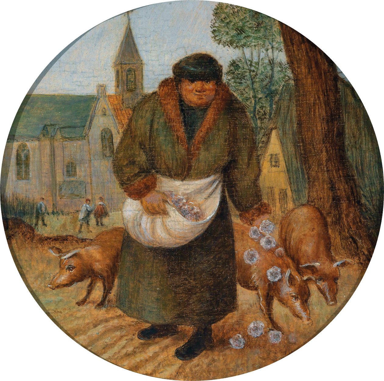 Parels voor de zwijnen door Pieter Brueghel the Younger