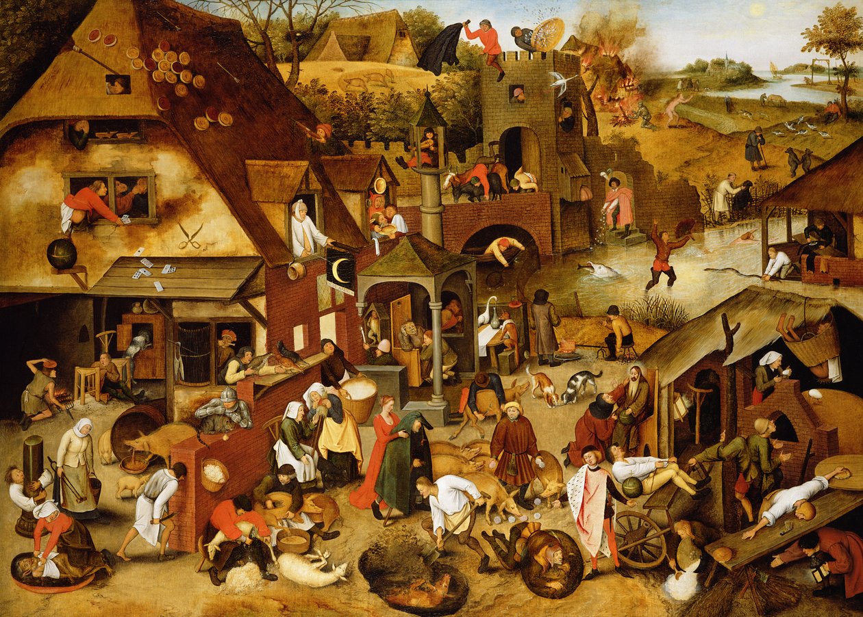 De Vlaamse Spreekwoorden door Pieter Brueghel the Younger