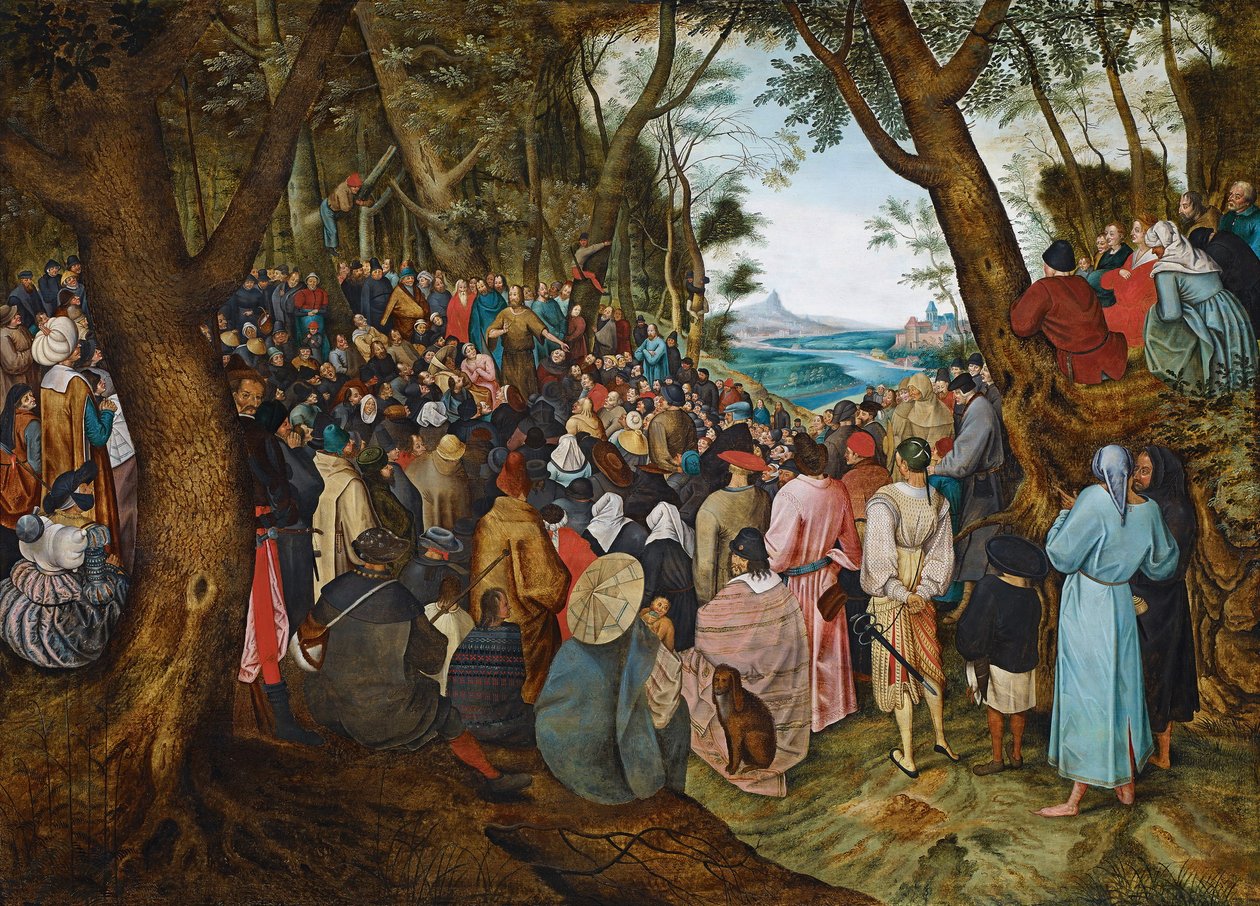 De prediking van Johannes de Doper door Pieter Brueghel the Younger