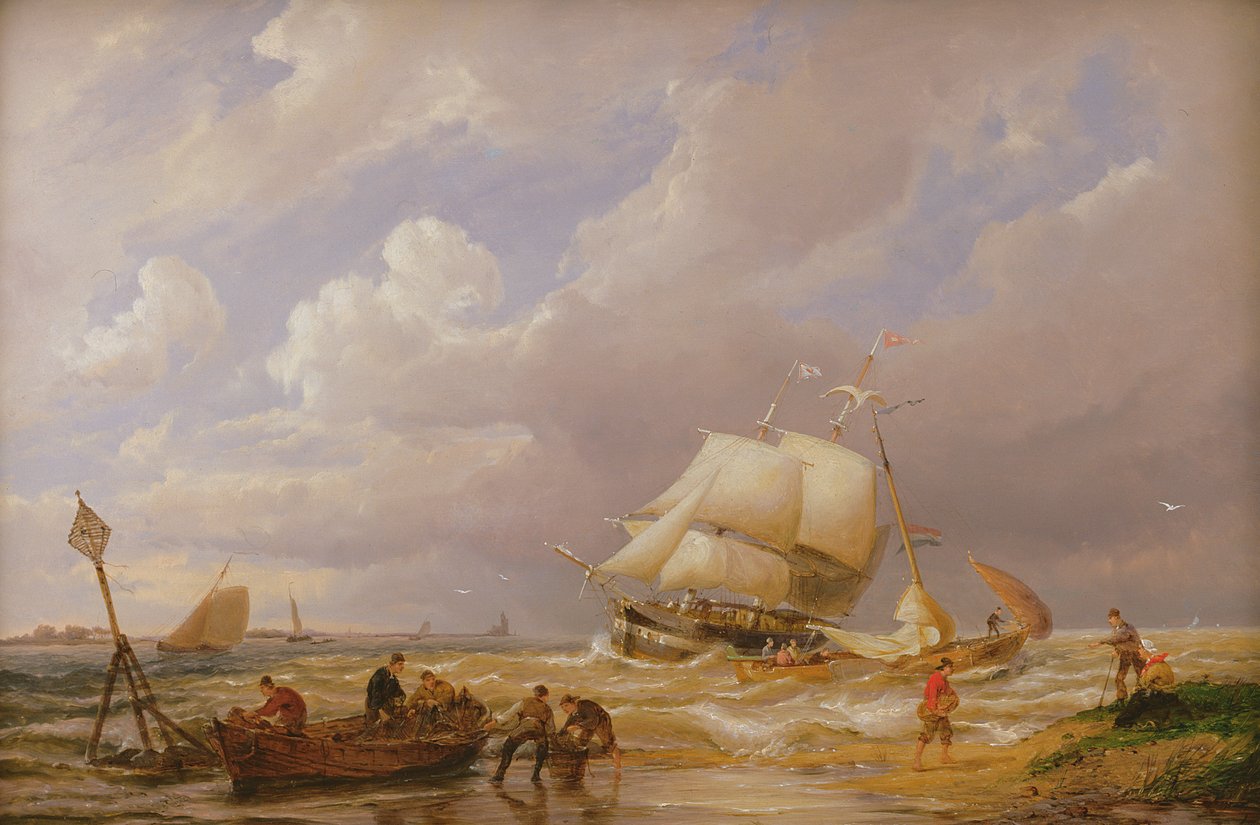 Pampas aan de Zuiderzee, 19e eeuw door Pieter Cornelis Dommerson