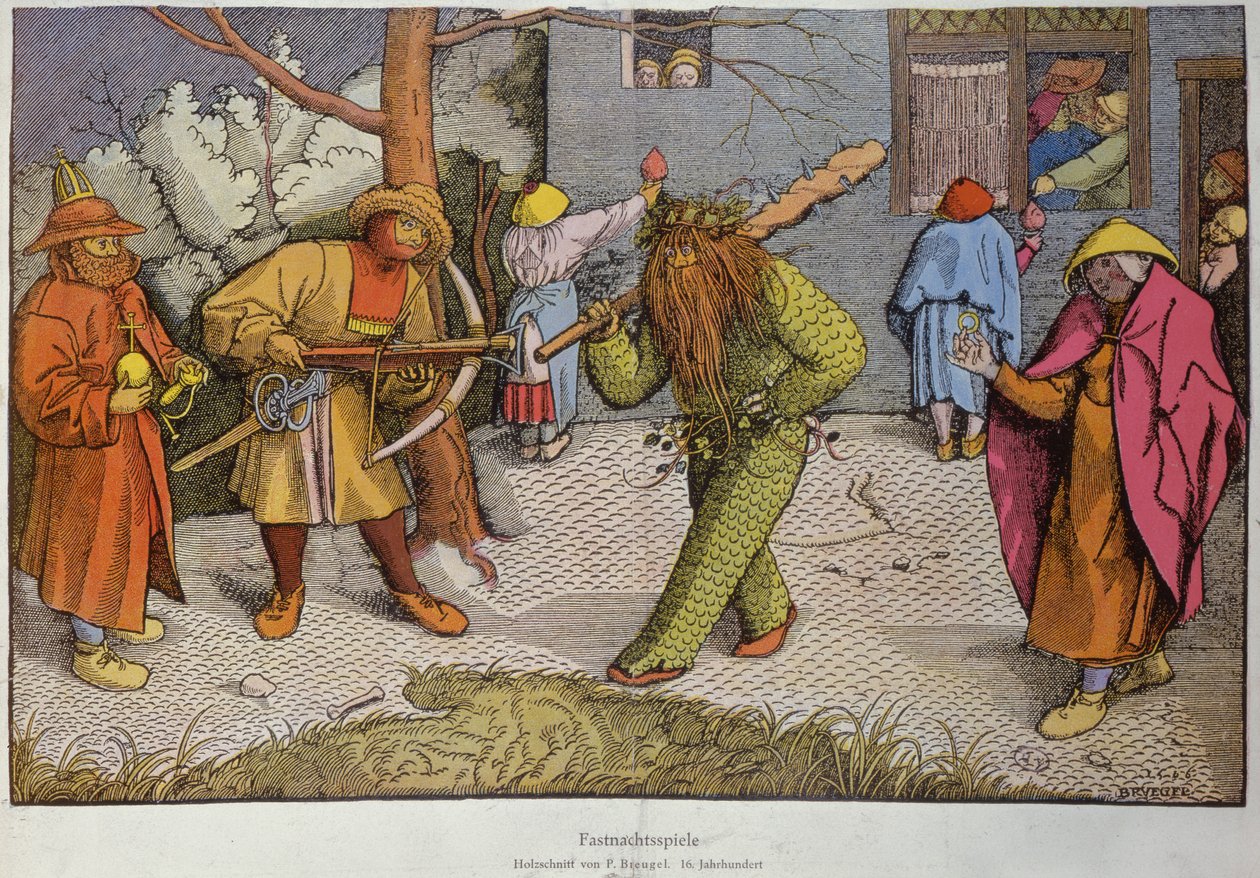 Fastnachtsspiele door Pieter III attr. to Brueghel