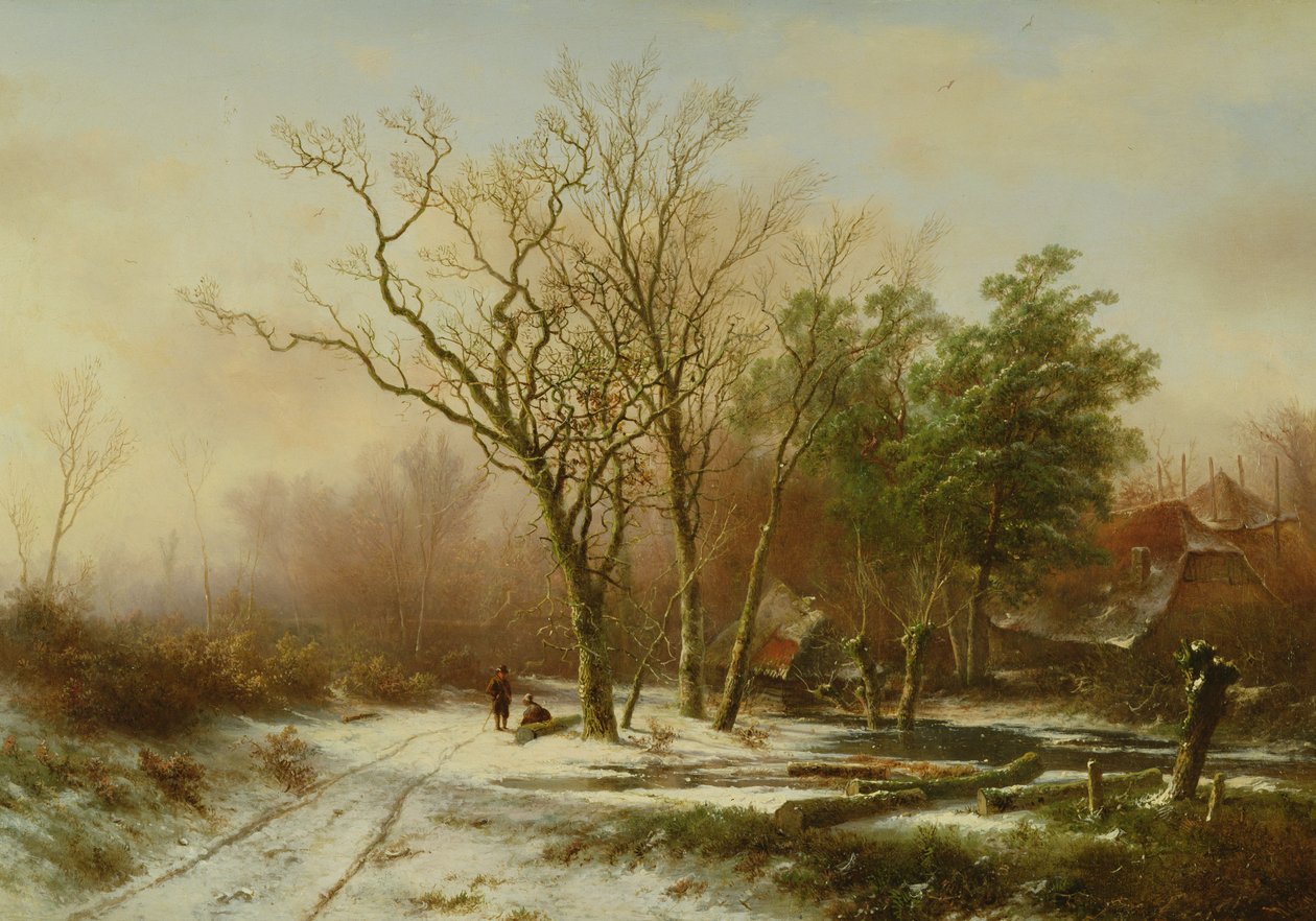 Een winteravond door Pieter Lodewijk Francisco Kluyver