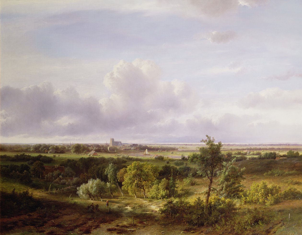 Nederlands Landschap, 19e eeuw door Pieter Lodewijk Francisco Kluyver