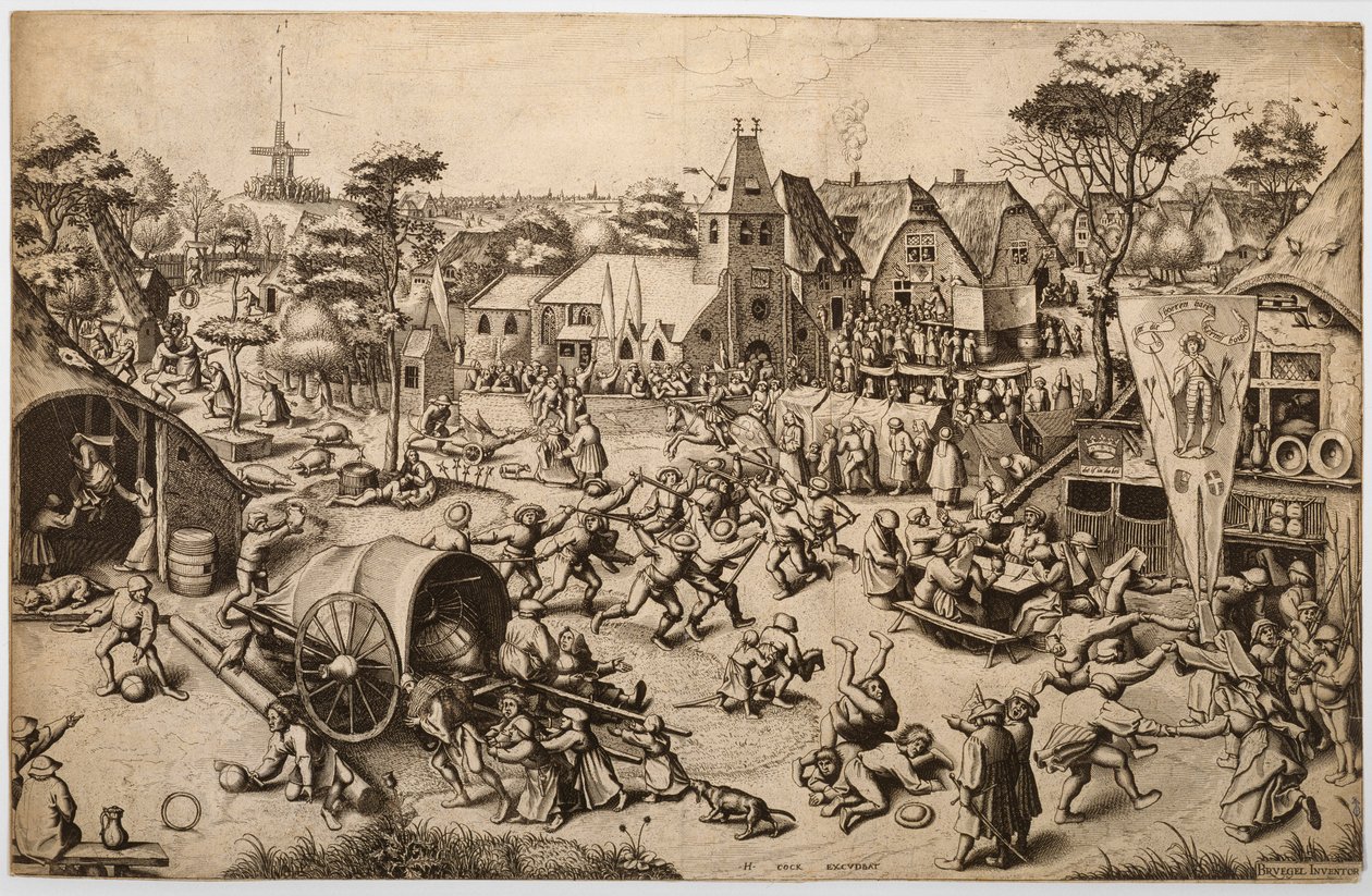 De Kermis op Sint-Jorisdag, c.1559-60 door Pieter the Elder after Bruegel