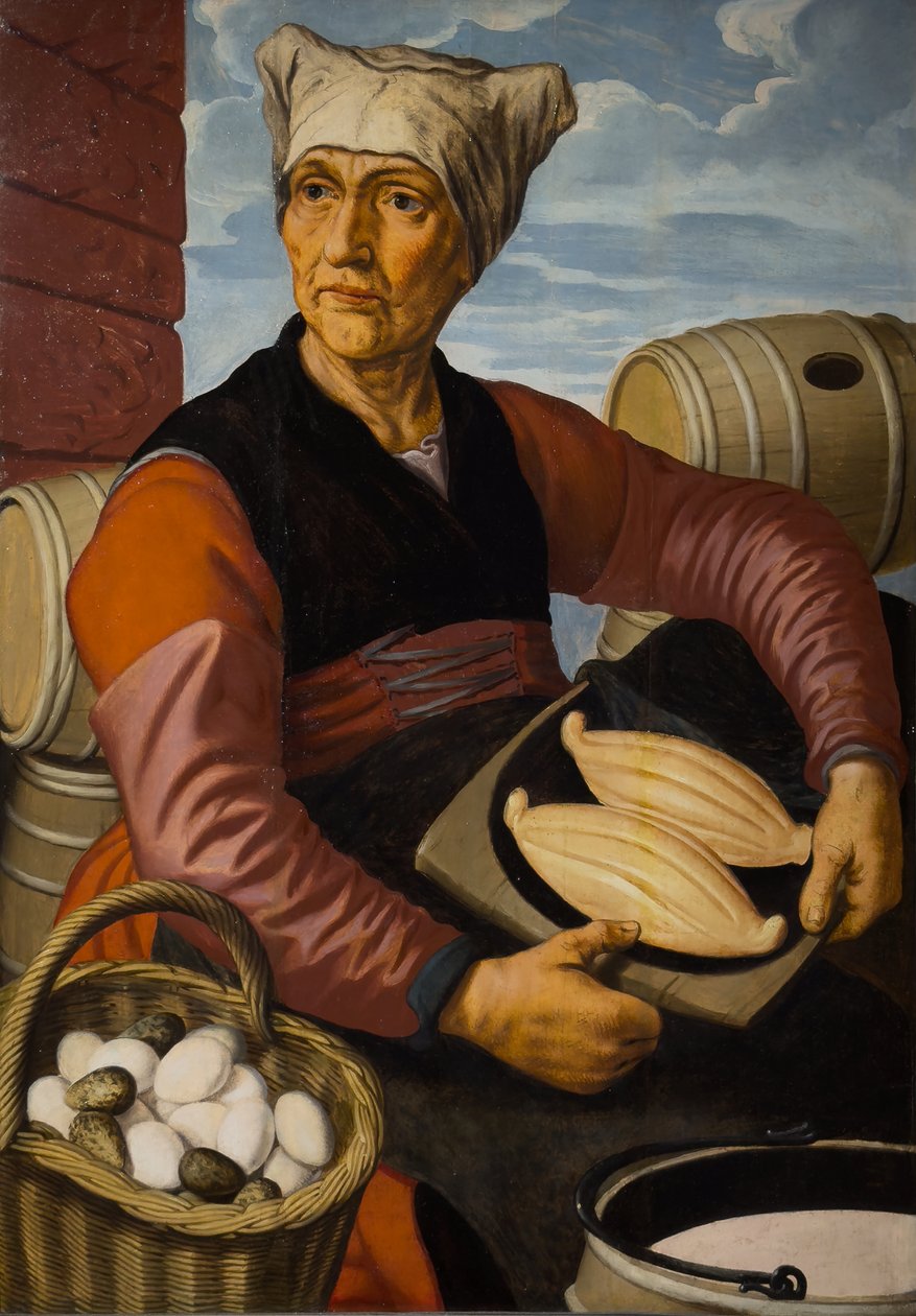 Een Nederlandse boerin, ca. 1550 (Olieverf op hout) door Pieter (1507/08 75) Aertsen